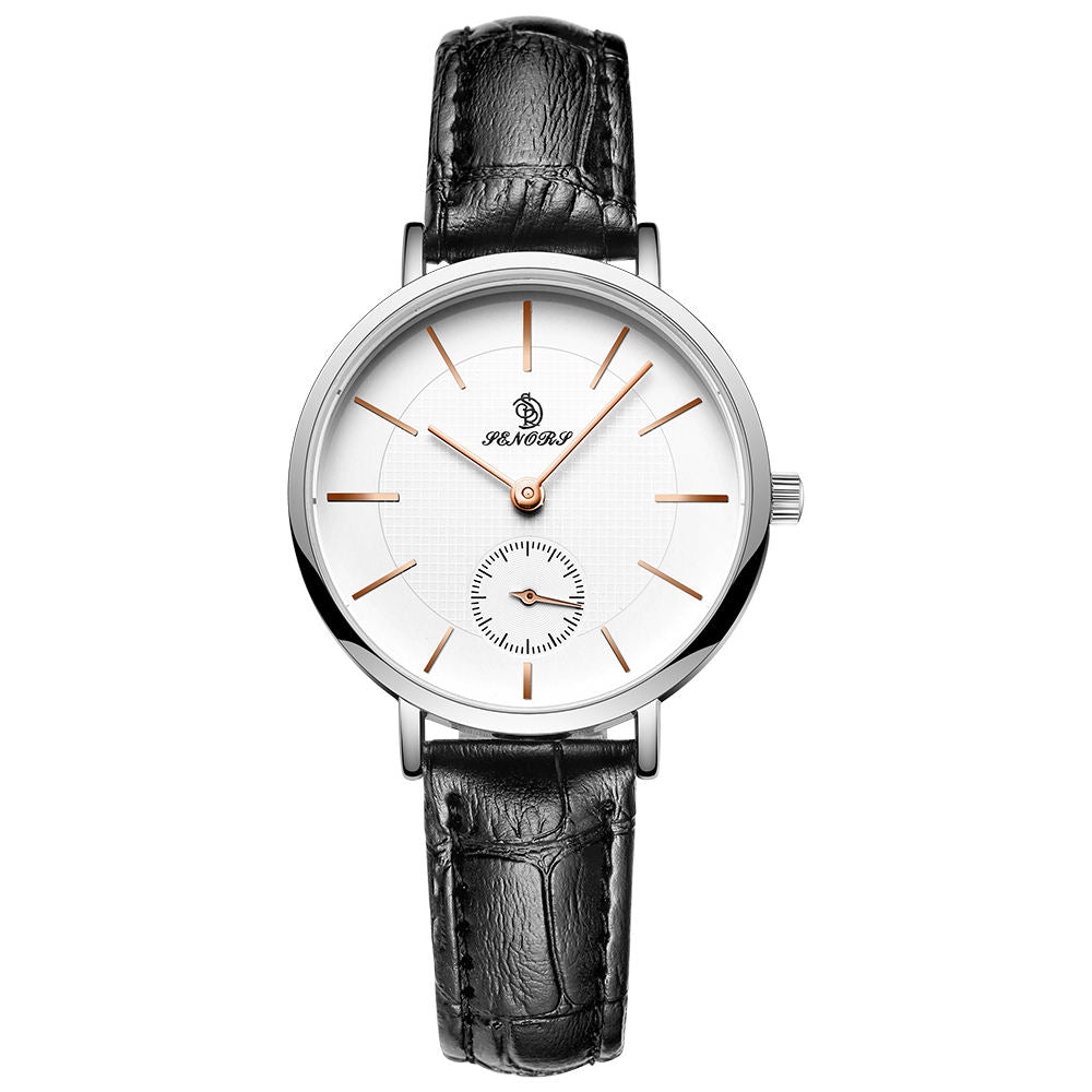 Minimalist Quartz Leather Strap Couple Watch