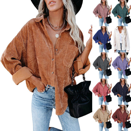 Eloura – Corduroy Button-Up Hemd für Frauen