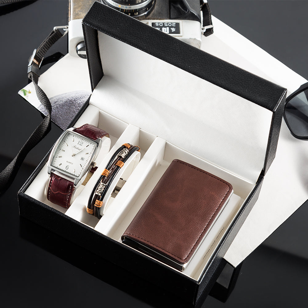 Fashionable Modern Wristwatch & Bracelet Set