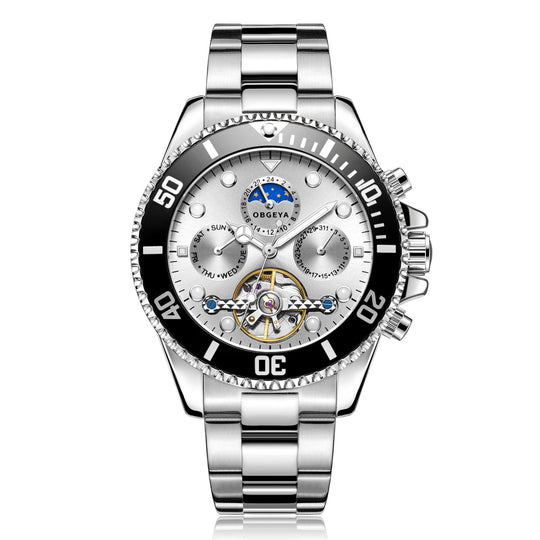 Stainless Automatic Tourbillon Wristwatch
