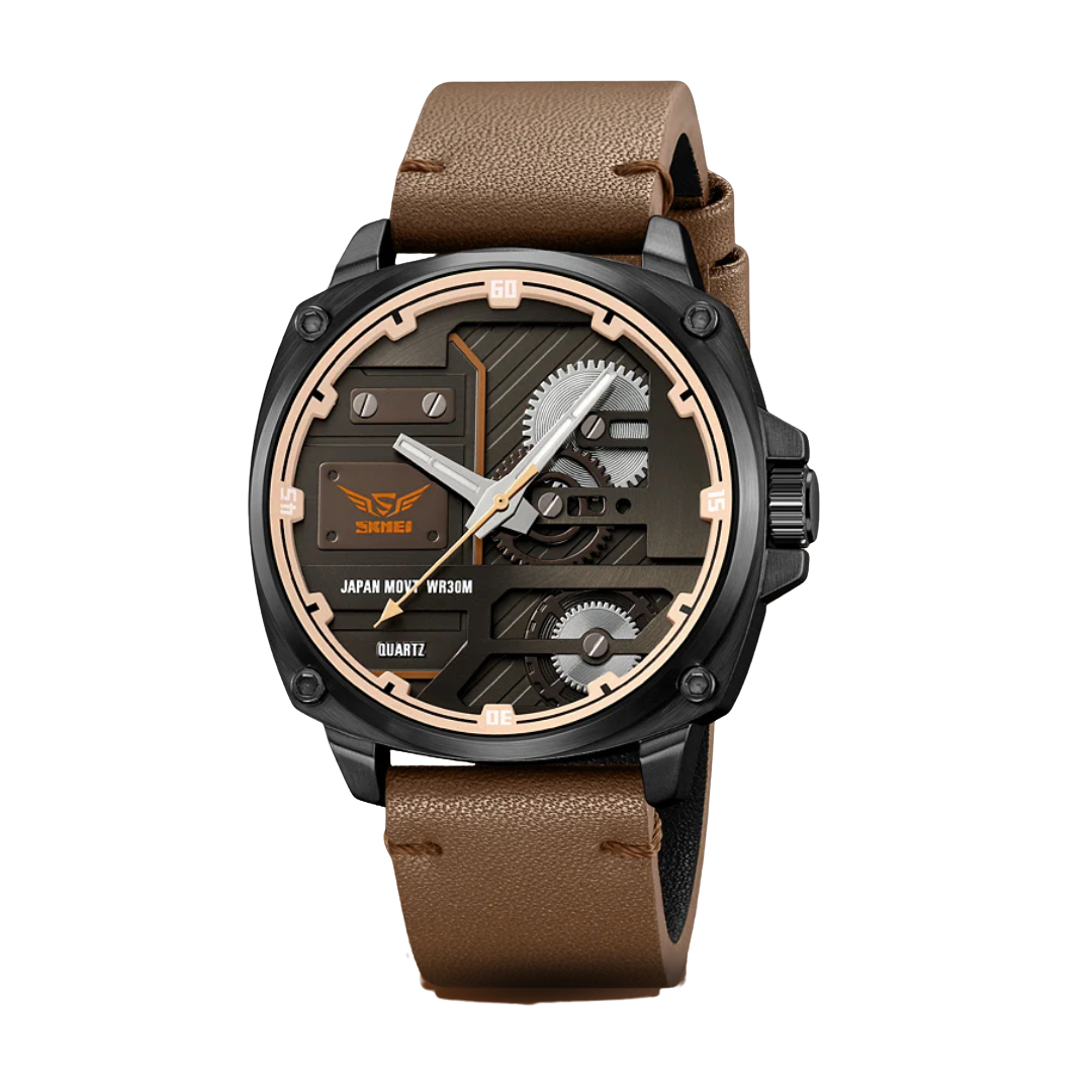 Quartz Leather Men's Watch
