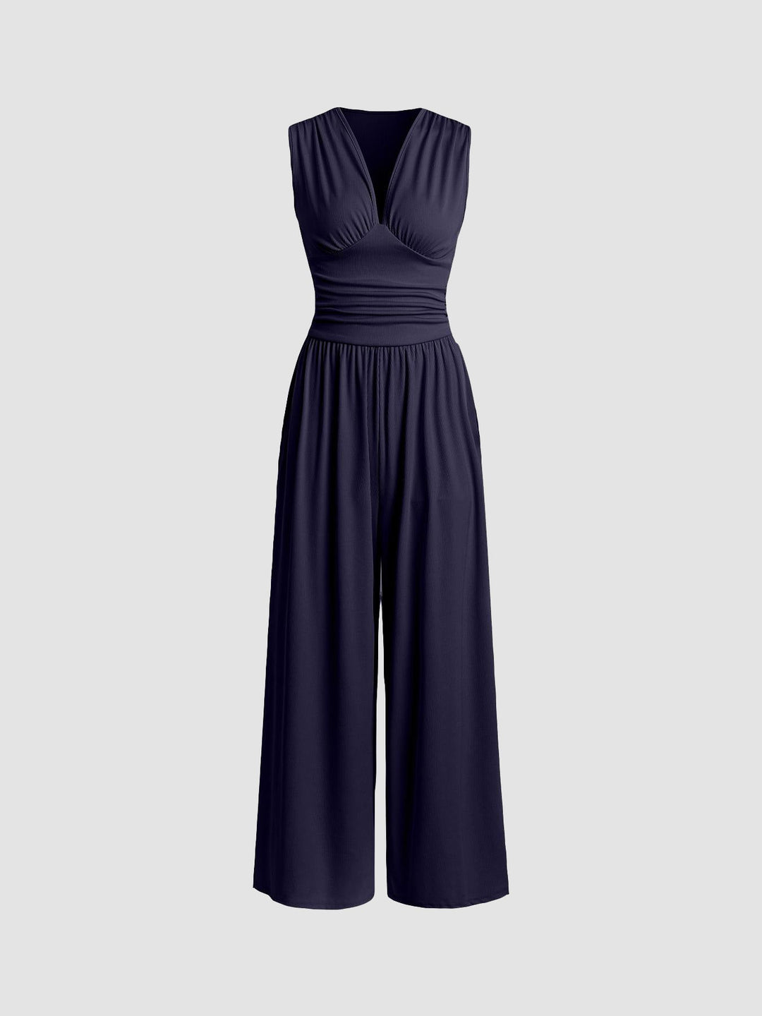 Kerstin – Eleganter weitgeschnittener ärmelloser Jumpsuit für Frauen