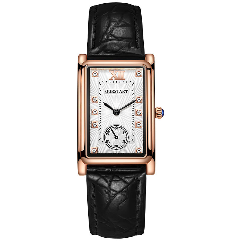 Exquisite Leather Strap Couple Watch