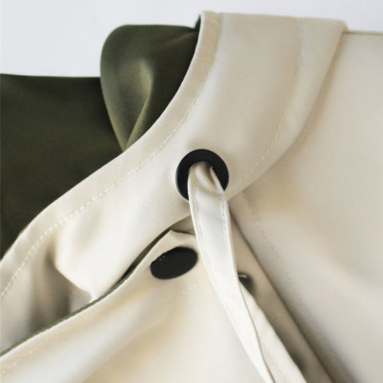 Lieselotte – Zweifarbige Kapuzen-A-Linien-Jacke für Frauen