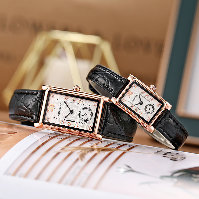 Exquisite Leather Strap Couple Watch