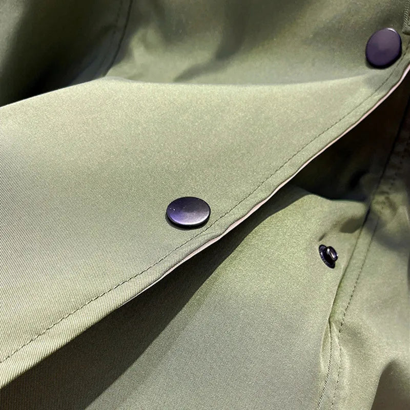 Lieselotte – Zweifarbige Kapuzen-A-Linien-Jacke für Frauen