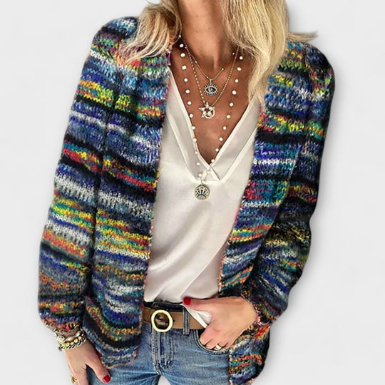 Callie – Mehrfarbige Strickjacke für Damen