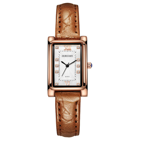 Exquisite Leather Strap Couple Watch