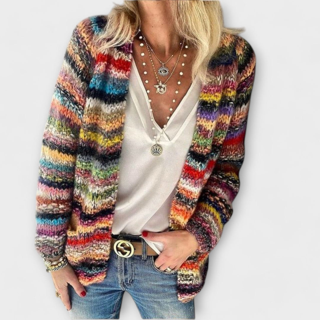 Callie – Mehrfarbige Strickjacke für Damen