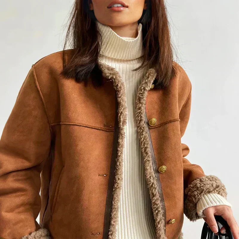 Terra – Jacke mit Kunstfellfutter für Frauen