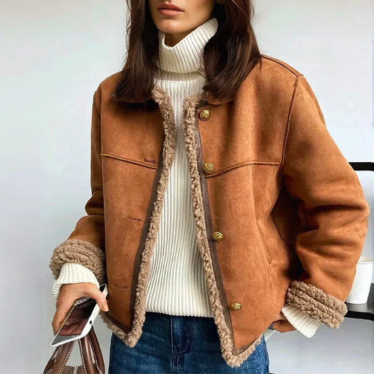 Terra – Jacke mit Kunstfellfutter für Frauen