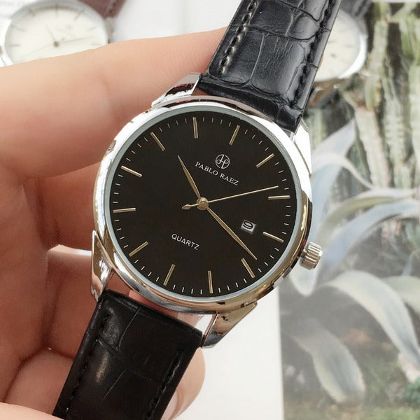 Lifestyle Essential Leather Strap Wristwatch