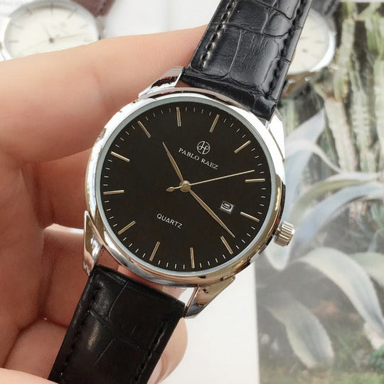 Lifestyle Essential Leather Strap Wristwatch