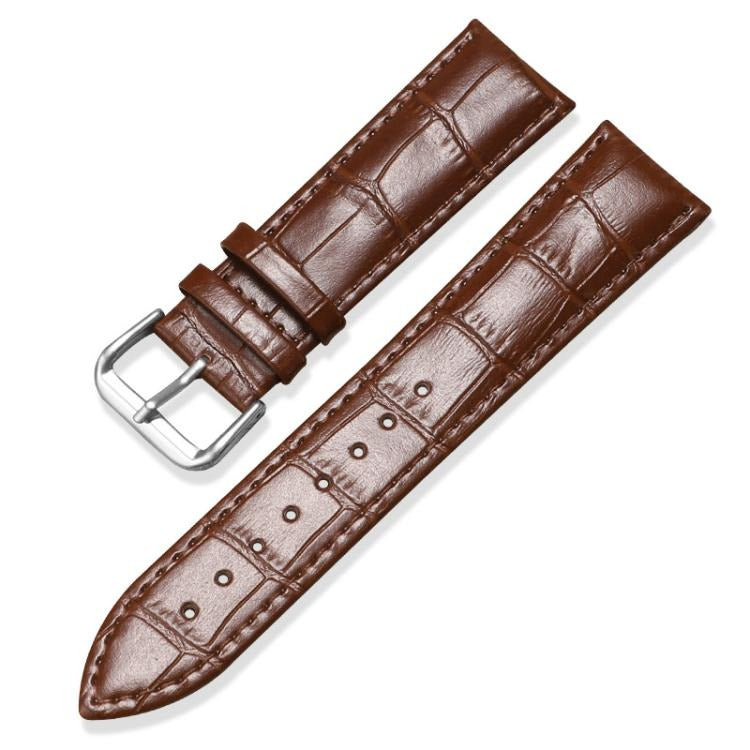Crocodile Embossed Durable Leather Watch Band