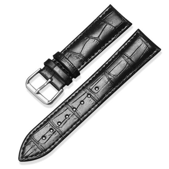 Crocodile Embossed Durable Leather Watch Band
