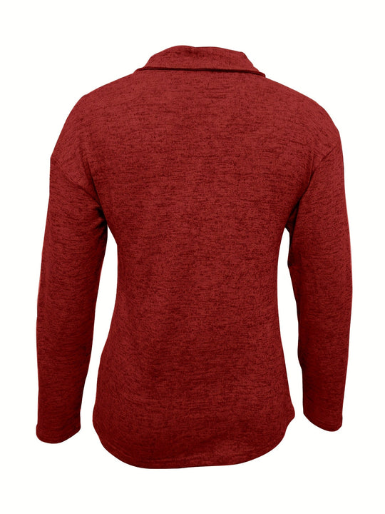 Seraya – Zip-Kragen Langarm-Top für Damen