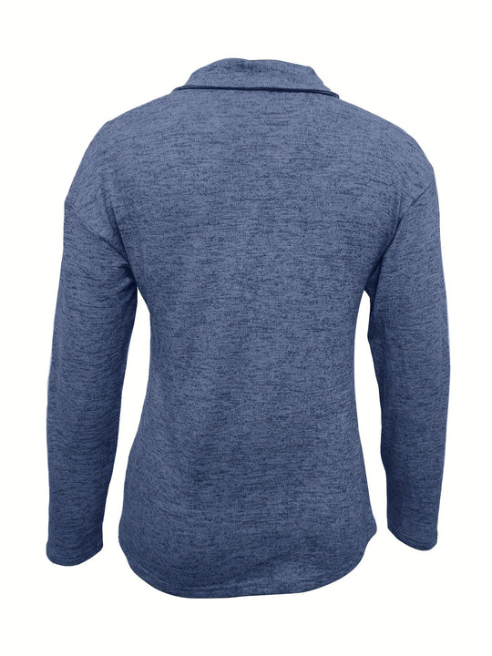 Seraya – Zip-Kragen Langarm-Top für Damen