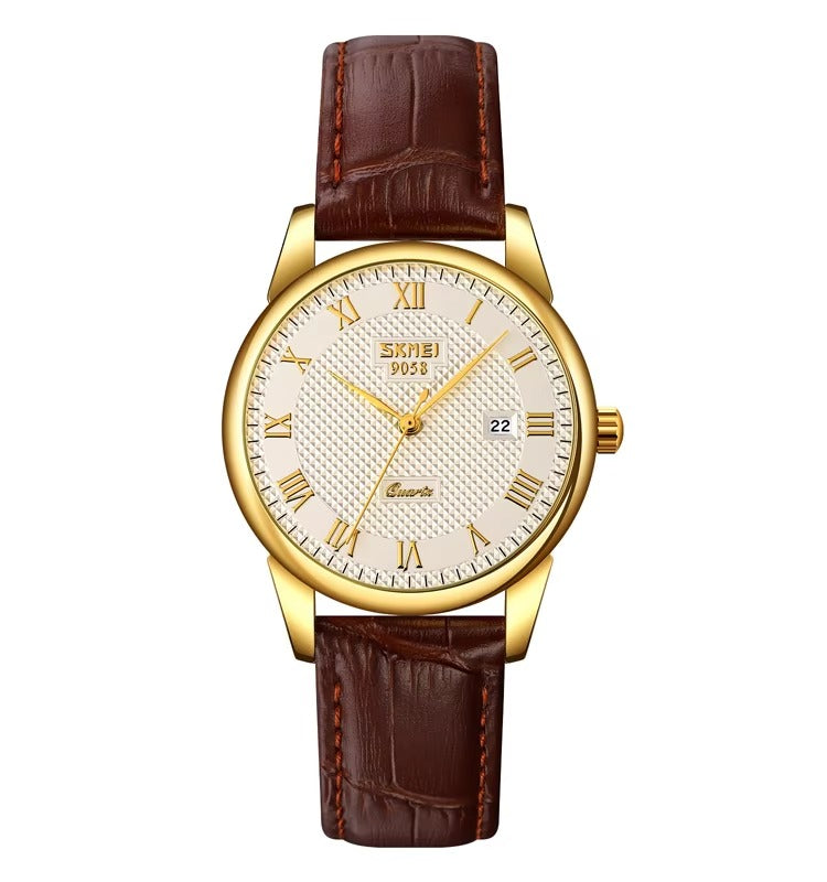 Classic Leather Business Couple Watch