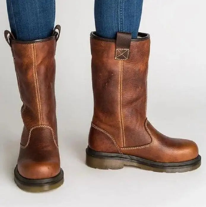Shareen - Gefütterte Leder Winterstiefel