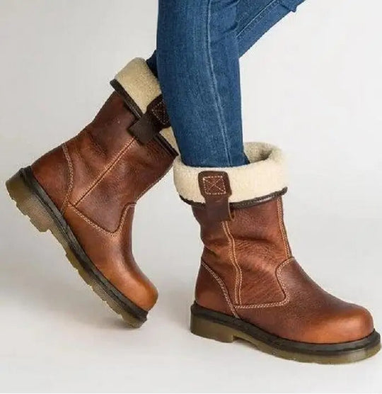 Shareen - Gefütterte Leder Winterstiefel