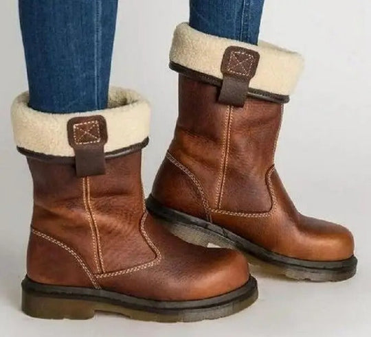 Shareen - Gefütterte Leder Winterstiefel