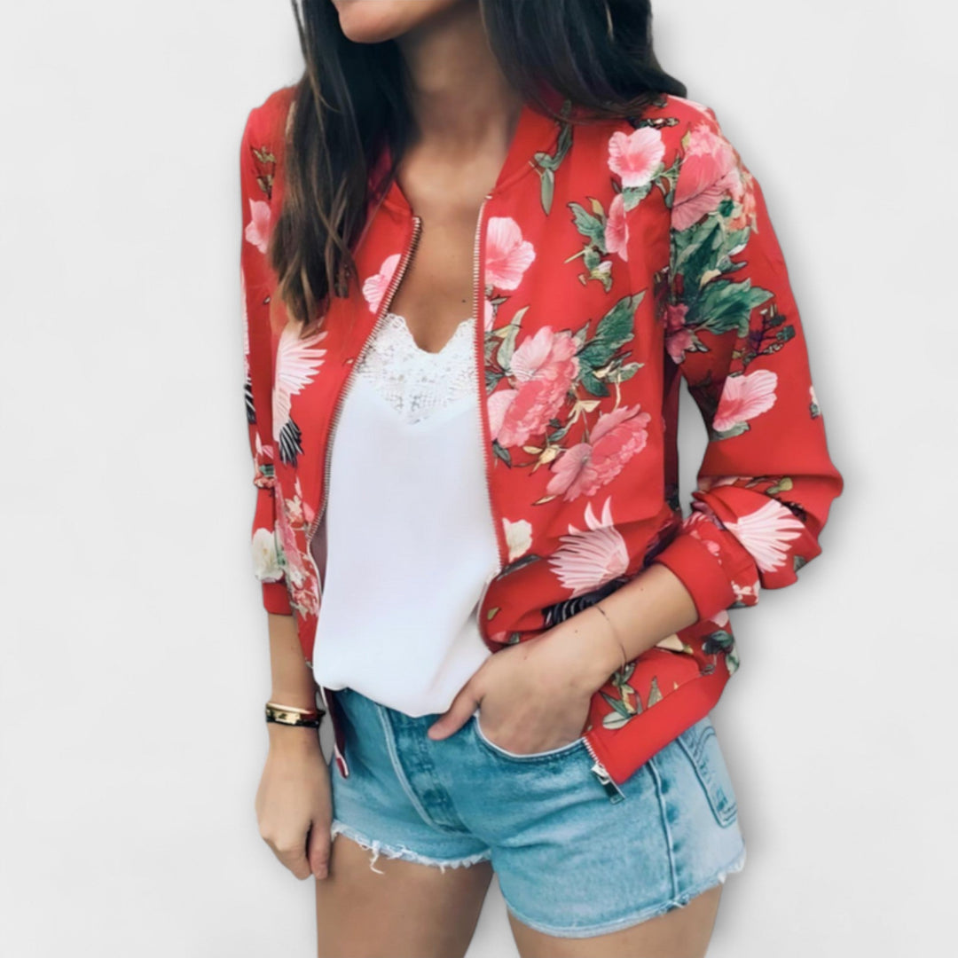 Alora – Florale Bomberjacke für Damen