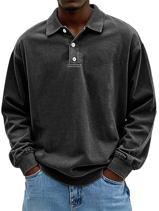 Michael – Lässiges Langarm-Polo für Herren