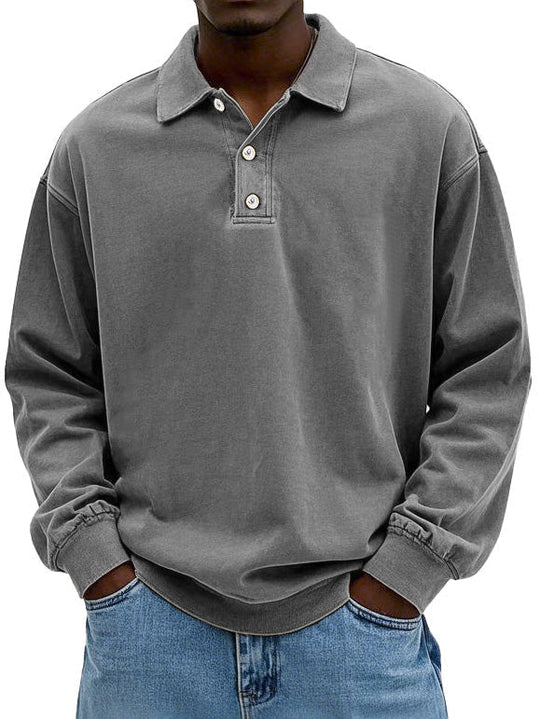 Michael – Lässiges Langarm-Polo für Herren