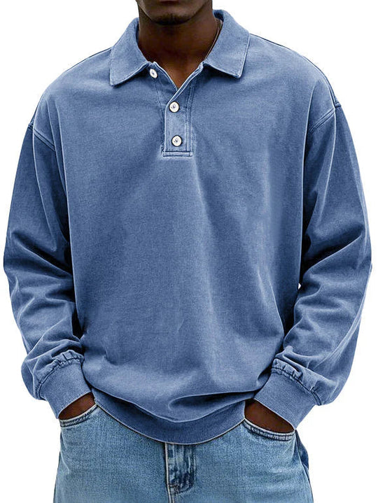 Michael – Lässiges Langarm-Polo für Herren
