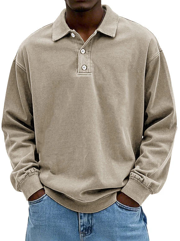 Michael – Lässiges Langarm-Polo für Herren
