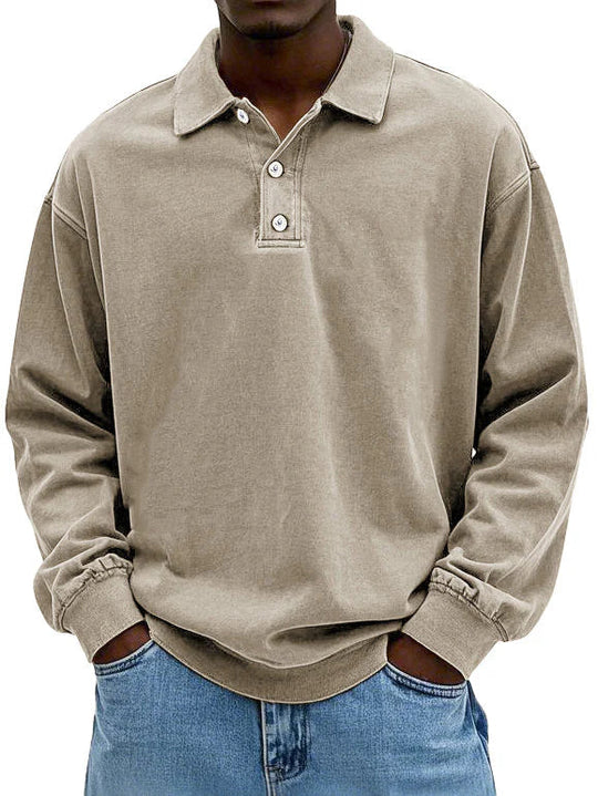 Michael – Lässiges Langarm-Polo für Herren