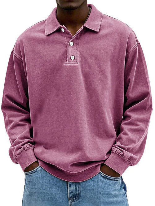 Michael – Lässiges Langarm-Polo für Herren