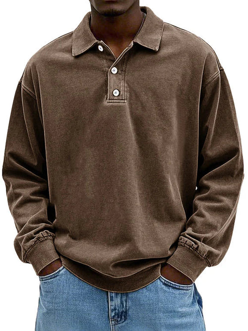 Michael – Lässiges Langarm-Polo für Herren