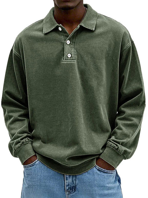 Michael – Lässiges Langarm-Polo für Herren