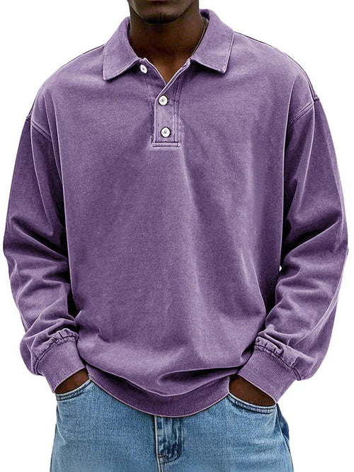 Michael – Lässiges Langarm-Polo für Herren