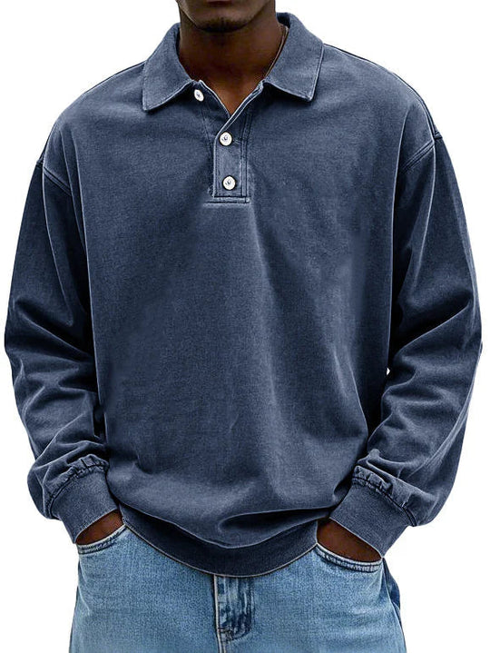 Michael – Lässiges Langarm-Polo für Herren